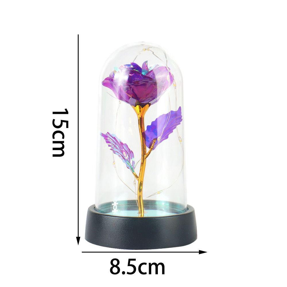 LED Gold Foil Rose Creative Gift Ornaments Artificial Rose Flowers Mother's Day
