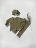 2025 Autumn Baby & Toddler A-Class Soft Ribbed T-Shirt + Base Layer Pajama Set