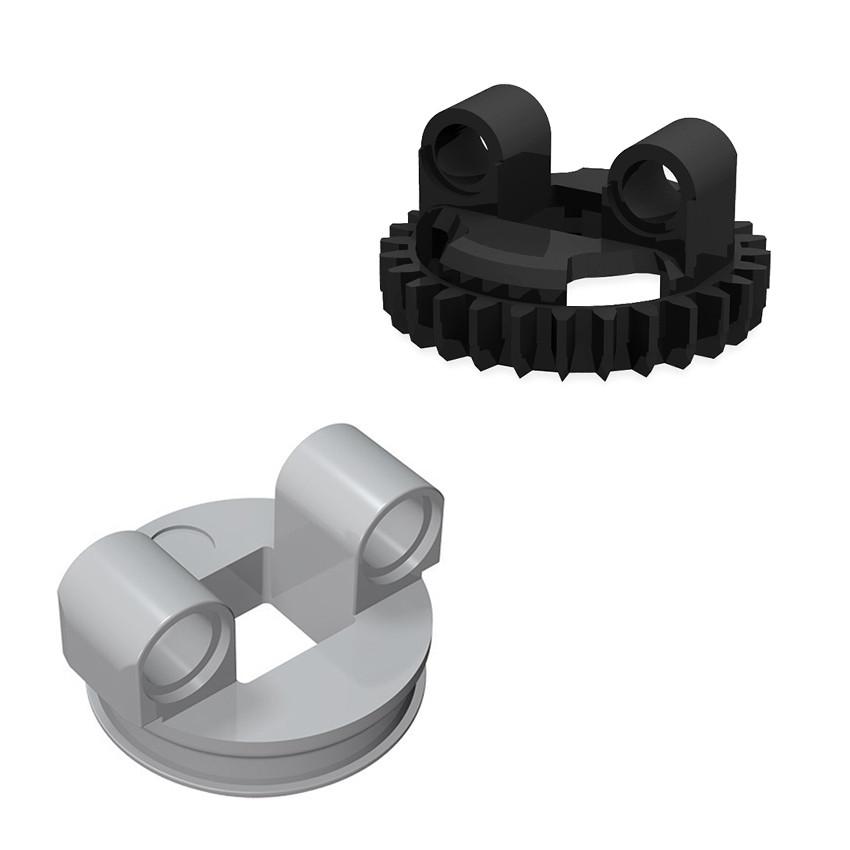 

1 Set Buildings Blocks 99009 + 99010 Turntable Small Bottom and Turntable Small Top Brick Modular GBC High-Tech MOC