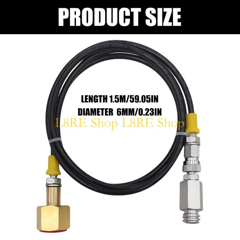 L8RE CGA320 to TR21-4 Sodas Maker CO2 Tanks Cylinder Direct Adapter W21.8-14 High Pressure Hose Sodas Maker Direct Connector