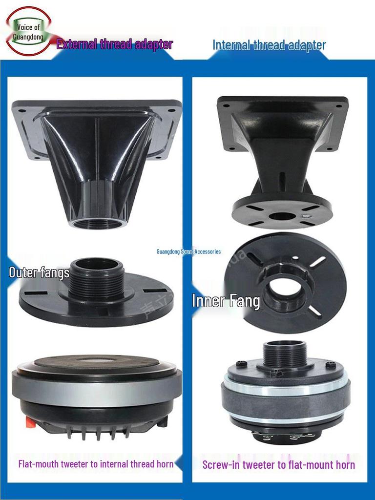 Treble Speaker Adapter: Screw & Flat Mount Aluminum Flange Converter Head