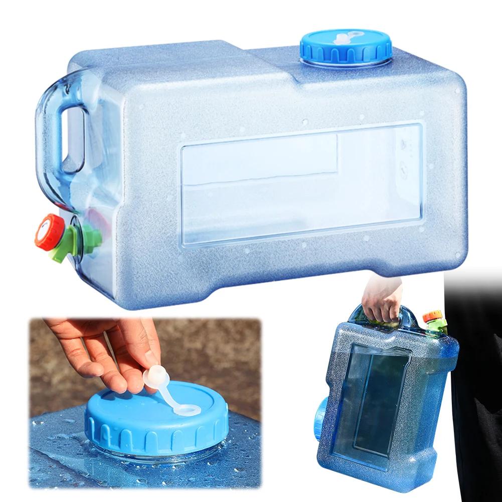 15/18/19/20/22/24/25L Car Water Bucket Large Capacity Drinking Water Bucket with Faucet Portable Car Water Bucket Driving Pure