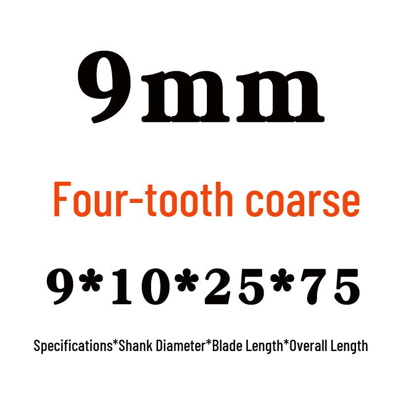 Yihai White Steel 4-Flute Wave-Tooth End Mill, 10mm, for Aluminum, Super Hard, Fine and Coarse Teeth, 11 Corrugations.
