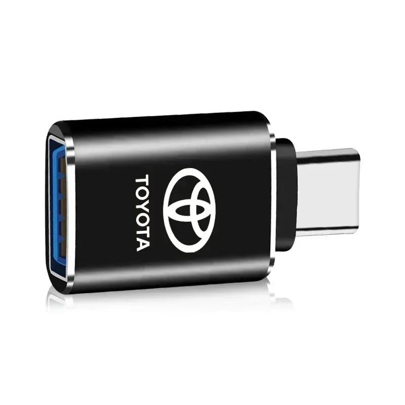 Car Usb Type C Cable Converter Charging Adapter Car Accessories for Toyota TRD GR Chr Corolla Yaris Rav4 E150 E120 Land Cruiser 200