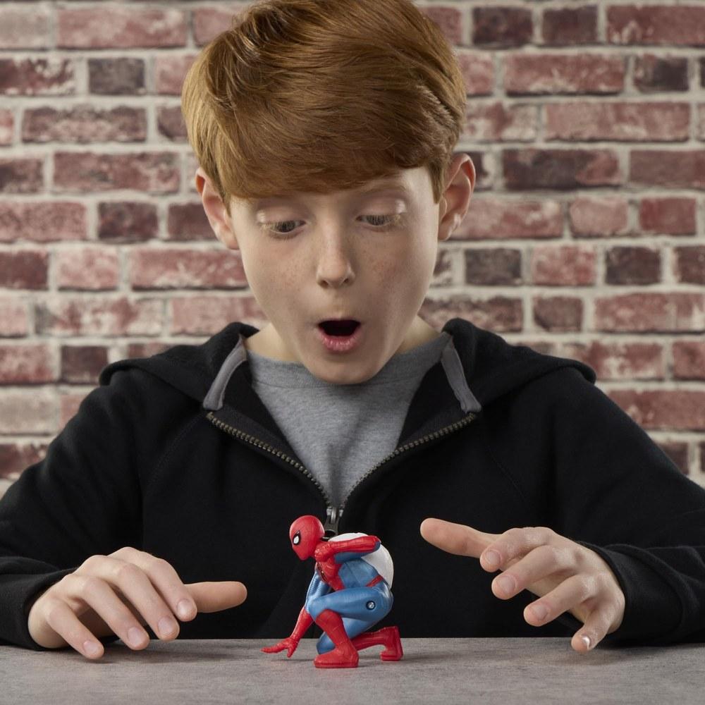 Marvel Spider-Man Day Flip Action Figure Superhero Toy for Kids Age 4 and Up