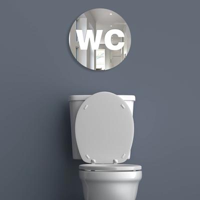 Speciale deursticker met spiegeleffect, duurzame lichtgewicht holle WC-bordposter voor binnen