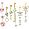 Simple Heart Navel Ring For Women Girls  Belly Button Rings Sexy Body Piercing Jewelry Exquisite Navel Ring Gifts