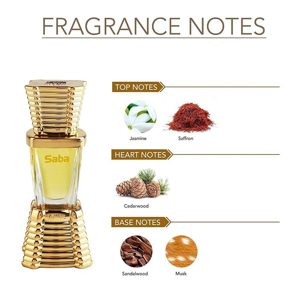 Ajmal Saba Concentrated Long Lasting Perfume Oil 10ml For Women