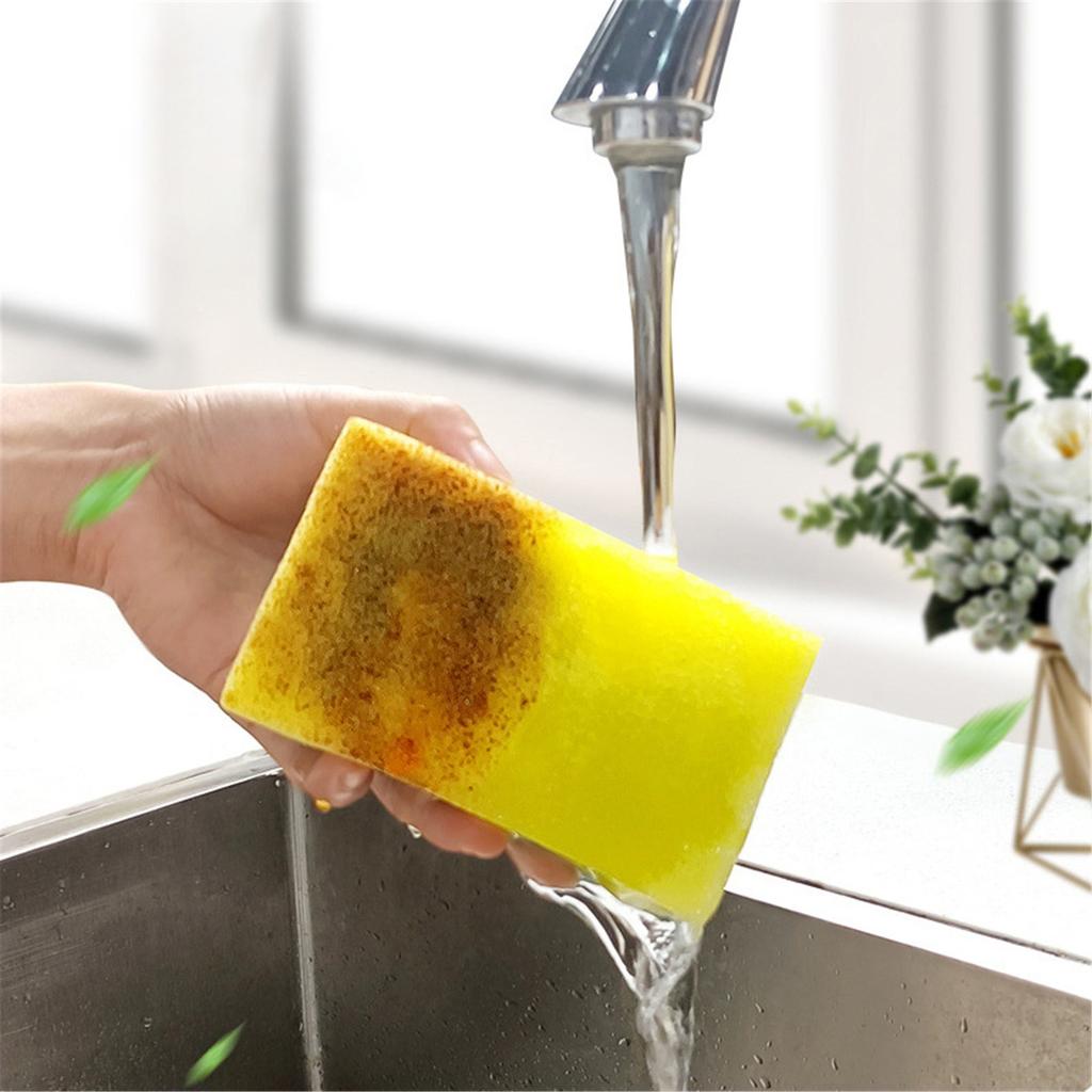 20Pcs Magic Cleaning Sponges Double-Sided Reusable Sponge Wipes Pan Pot Dishwashing Scouring Brush Kitchen Cleaning Tools