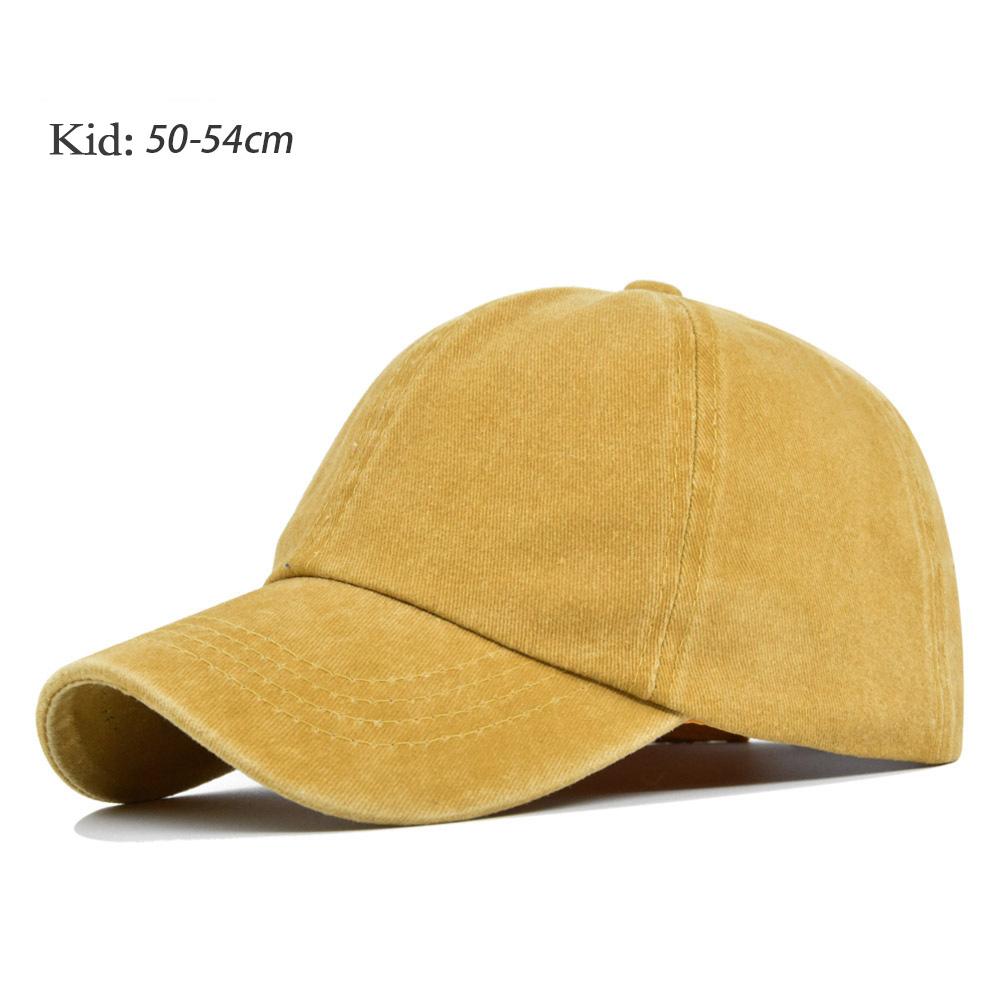 Baseball Cap Kid Baseball Cap Solid Cap Spring Autumn Cap Summer Hat Pure baseball cap cowboy Water washing Hats Hat