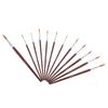 12Pcs Wine Red Nylon Hair Drawing Brush Art Painting Set Tool(round)