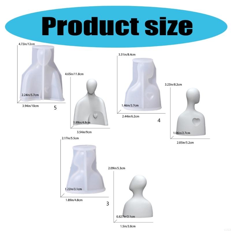 62KD Silicone Mold for Creating Scented Family Scene Dad Mom Child Portrait Soap Making Mould for Home Decoration