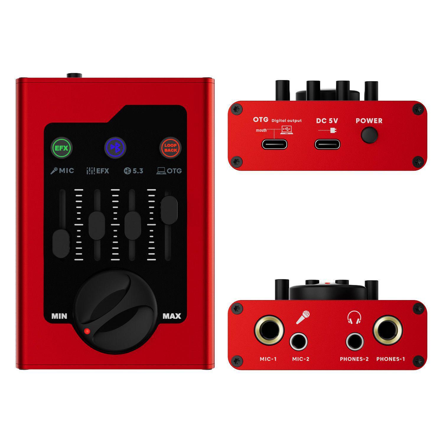 Bluetooth Sound Card for Live Broadcast & Mobile Singing - Compatible with Douyin & Kuaishou