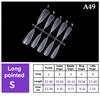 100Pcs/Box False Nails Transparent Press On Nails Coverage False Nails Tips Short Shaped Water Drop Full Sticker For Nails