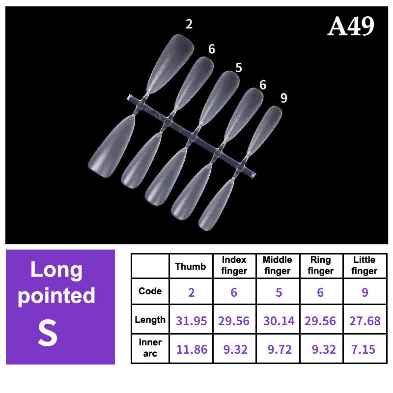 100Pcs/Box False Nails Transparent Press On Nails Coverage False Nails Tips Short Shaped Water Drop Full Sticker For Nails