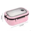 1200ml Lunch Box Food Container 2 Layers 3 Compartment for Busy Office Workers and Travelers Divided