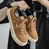Men's Shoes Spring New Trend Low-top Velvet Canvas Shoes Men's Versatile Hong Kong Style Flat Bottom German Training Board Shoes Men