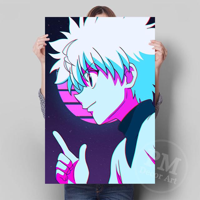 Anime Manga Hunter × Hunter Cyberretro Wall Decorative Canvas Painting Gon Freecss Killua Zoldyck Art Posters and Prints Gift