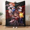 1pc Horror Icons,Chibi Art,Halloween ThemeTheme Digital Printed Flannel Blanket, Super Soft Plush Fleece Bed Cover, Multi-Function Four Seas