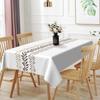 Einfache Frische Tischdecke Floral Streifen Wasserdicht Esstischabdeckung Für Zuhause Outdoor Picknick Küche Urlaub Party Dekoration