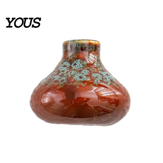 Locker Magnet Mini Ceramic Vase Refrigerator Magnet, 3D Chinese Style Flower Kitchen Decoration Fridge Home Office