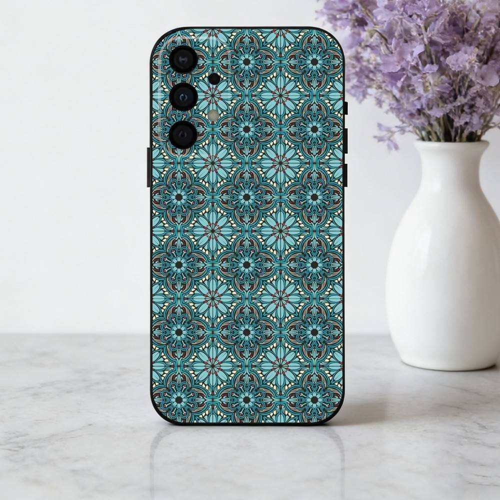 T-Tile M-Moroccan Cool Art Phone Case For Samsung Galaxy A73,A72,A71,A70,A53,A52,A51,Soft Silicone Black Cover