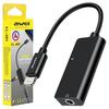 Awei Adapter Cl-121 Lightning-Lightning/Jack 3.5 2W1 Czarny/Black
