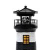 Solar Powered Resin Lighthouse Statue Lamp Decorative Lighthouse Light Lighthouse Model Light for Home Yard Outdoor Decor