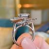 CopperIrregular Rings for Women Sparkling CZ Personality Girls Finger Accessories for Hip Hop Party New Jewelry