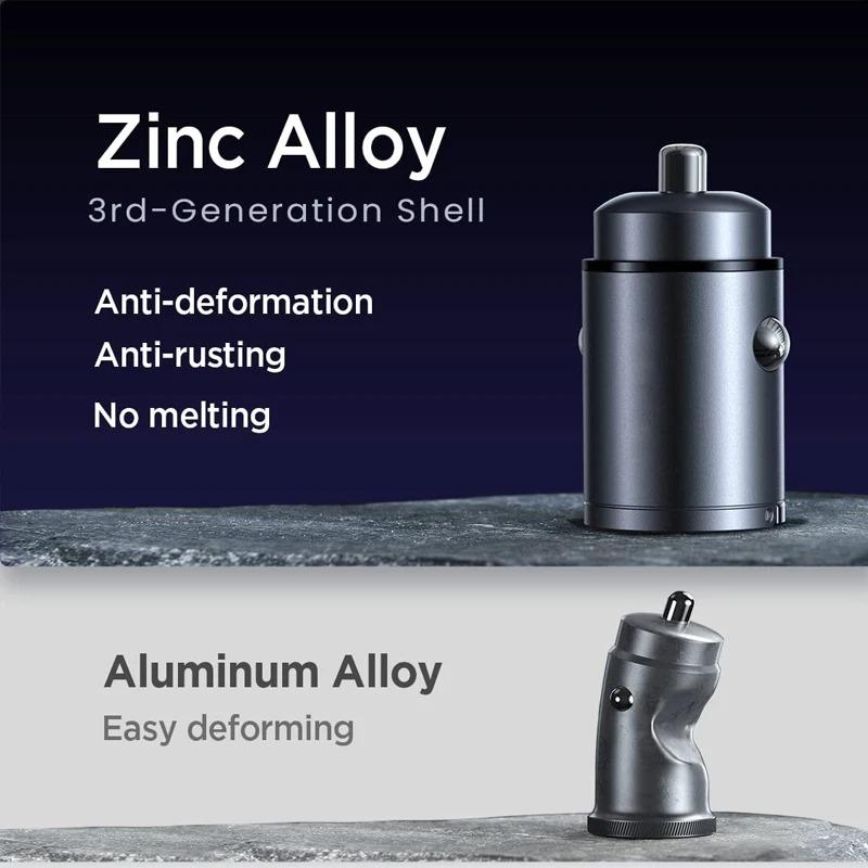 Mini 30W Car Charger USB Fast Charger QC 3.0 Quick Charge Type C PD Charging Adapter Cigarette Socket Lighter Mobile Phone Charger For Iphone