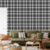 Black and white checkered wallpaper, gray, graphite and light gray, 50x1000