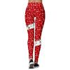 Fashion Christmas Print Fitness Sports Hip Lifting High Waist Bottom Pants Women Yoga Pants