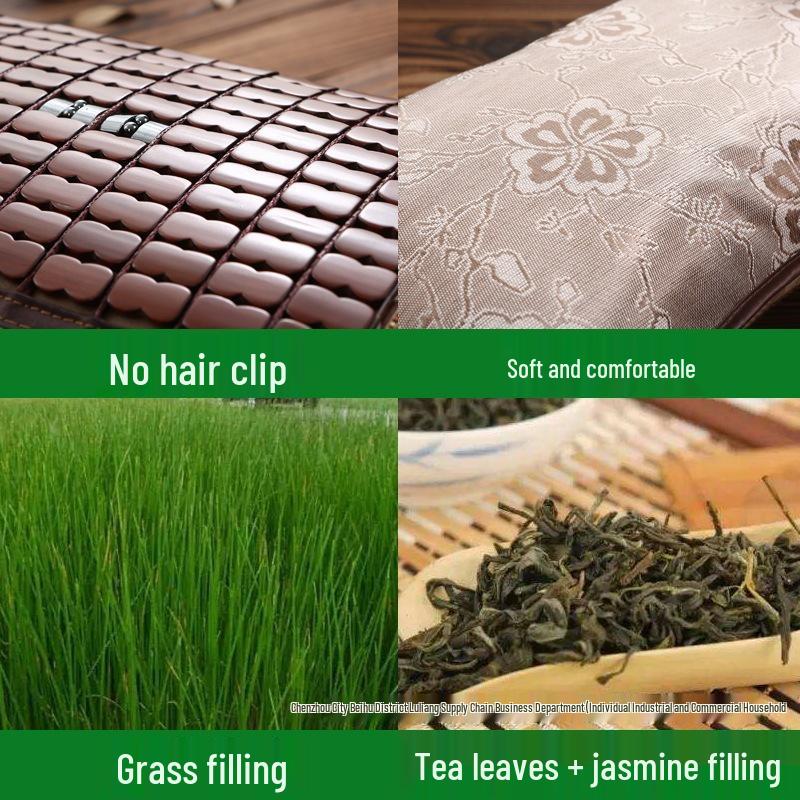 Bamboo Cooling Summer Pillow - Ice Silk Rattan for Dormitories