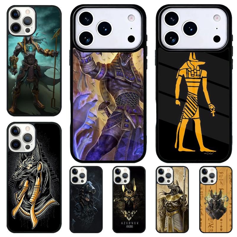 Anubis Egyptian God Phone Case for iPhone 17 Air 16 15 11 12 14 13 Pro Max Shockproof Cover