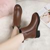Fashion AIYUQI Women Boots Winter Fashion Anti-Slip Women Ankle Boots Mid Heel Natural Wool Genuine Leather Snow Boots Ladies