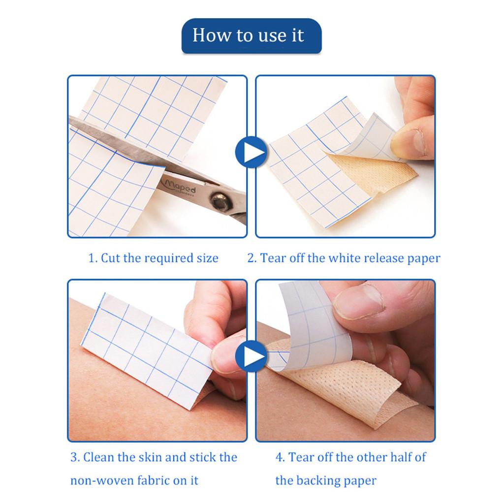 1 Rolle Medizinischer Klebe-Wundverband Vliesbandage Atmungsaktive Gaze Nadelpflaster Fixierung Chirurgisches Klebeband Rolle