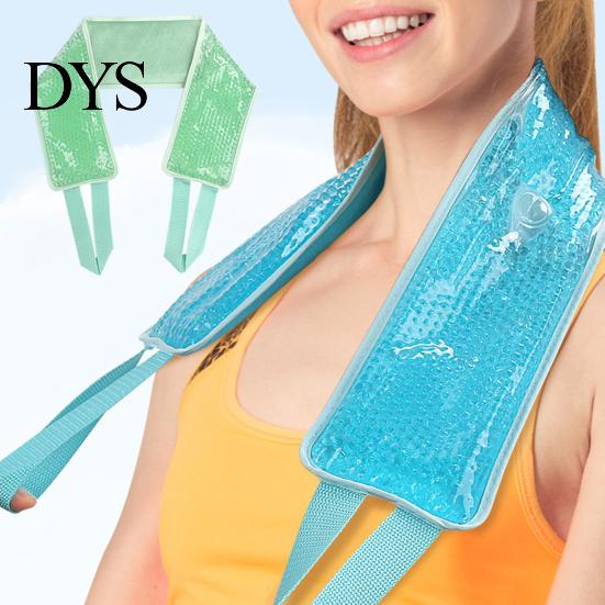 Hot Compress Ice Pack Gel Bead Neck with Strap Reusable Sprain Swelling Sports Injuries Good Fluidity Cervical Spine Pain Relief Cold Long Wrap