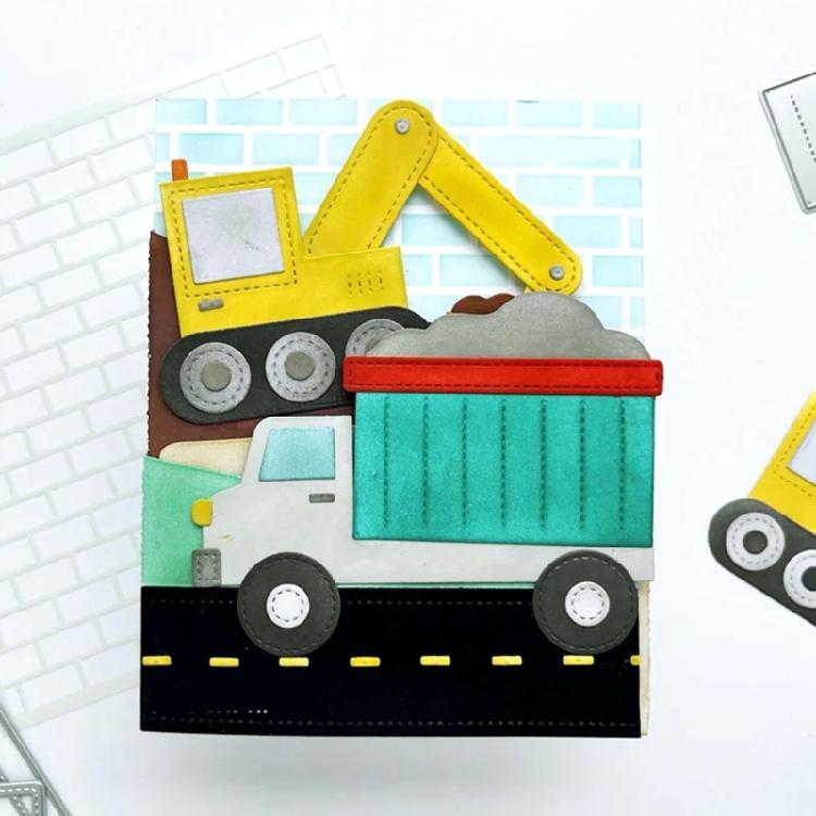 LKW Bagger Metall Stanzformen Schablonen Formen Präge Schablonen Stanzteile für Scrapbooking Kartenherstellung Dekorationen