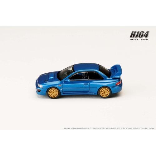 HJ64 1/64 Scale Subaru Impreza 22B STi Version (GC8) Sonic Blue Mica Finished Model HJ646041BL