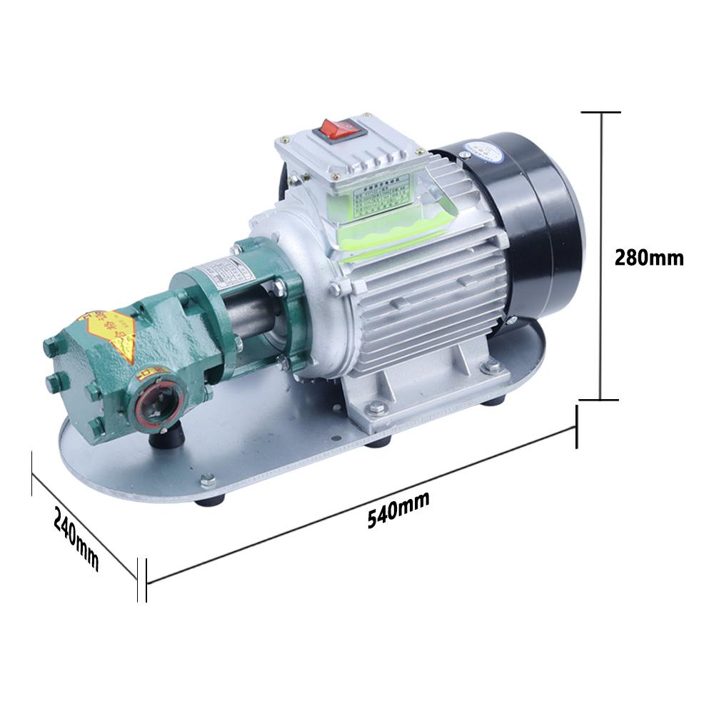 WCB-75 Self-Priming Gear Oil Pump Portable Cast Iron High Temperature Electric Gear Pump 750W Small High Viscosity Oil Pump 220V
