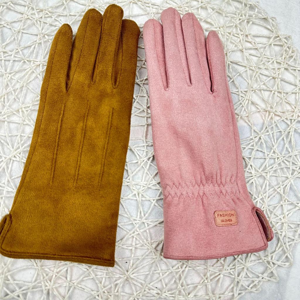 Handschuhe Winter Damen Winter Wildlederhandschuhe Verdickt Warm Kältefest Fleece Radfahren Elektrofahrzeug Winddicht Touchscreen