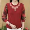 Damen Frühling Herbst Mode Mesh T-Shirt Feminin Rundhals Langarm Oberteil