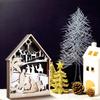 Wooden Christmas Nativity Scene Dining Table Decoration Farmhouse Holiday Layered Tray Decoration Home Decoration