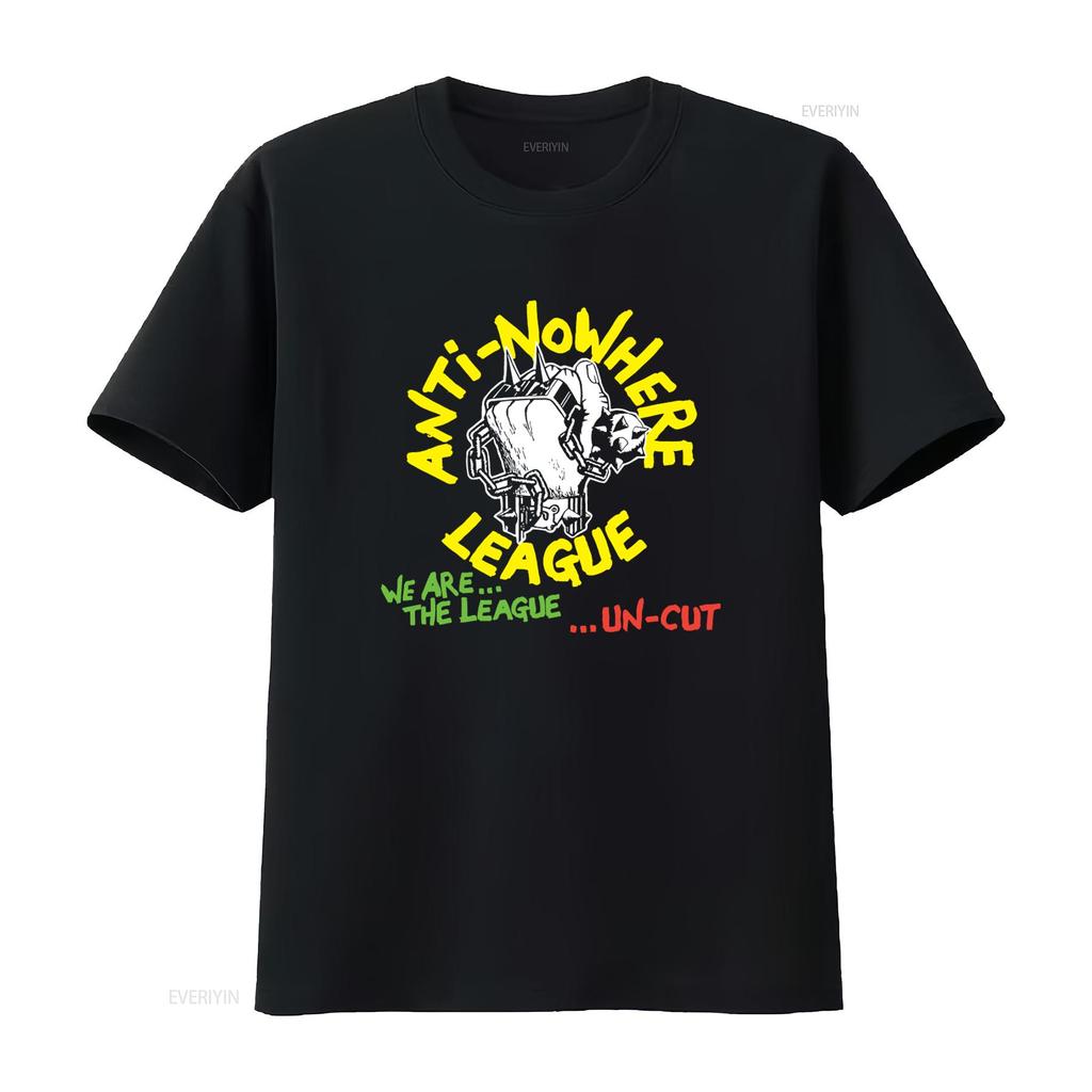 Anti Nowhere League Band Un Cut T shirt Punk Rock Style with Bold Design vintage Washed Comfortable Casual Stretched Slightly