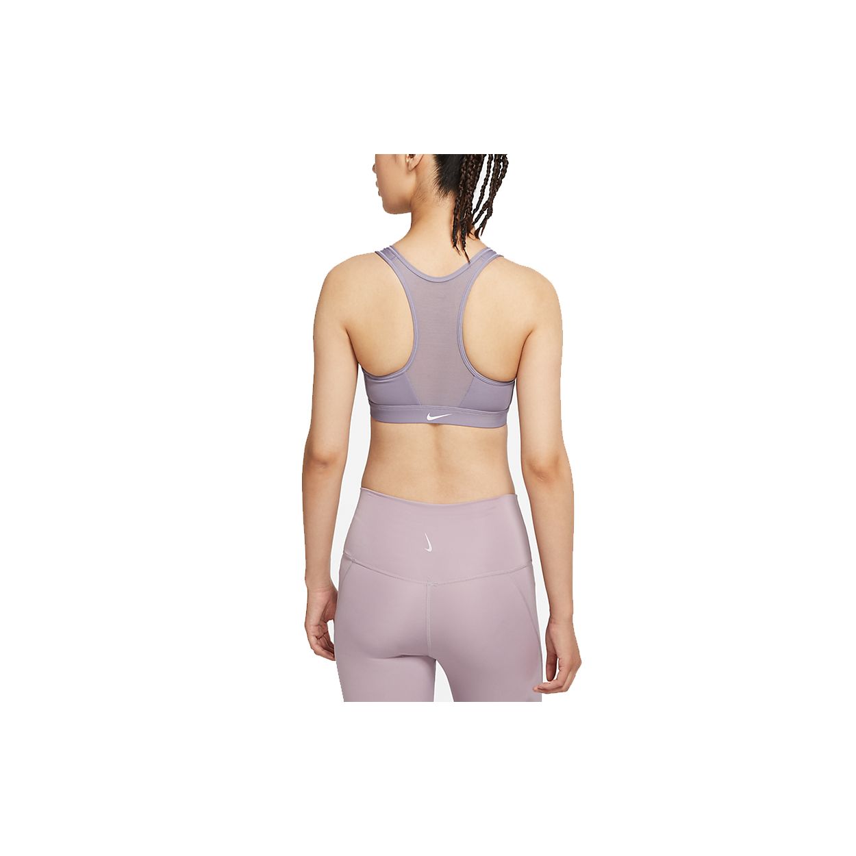 Nike Dri-FIT Swoosh Zip-Front Средняя поддержка спортивный бюстгальтер женское нижнее — фото 2