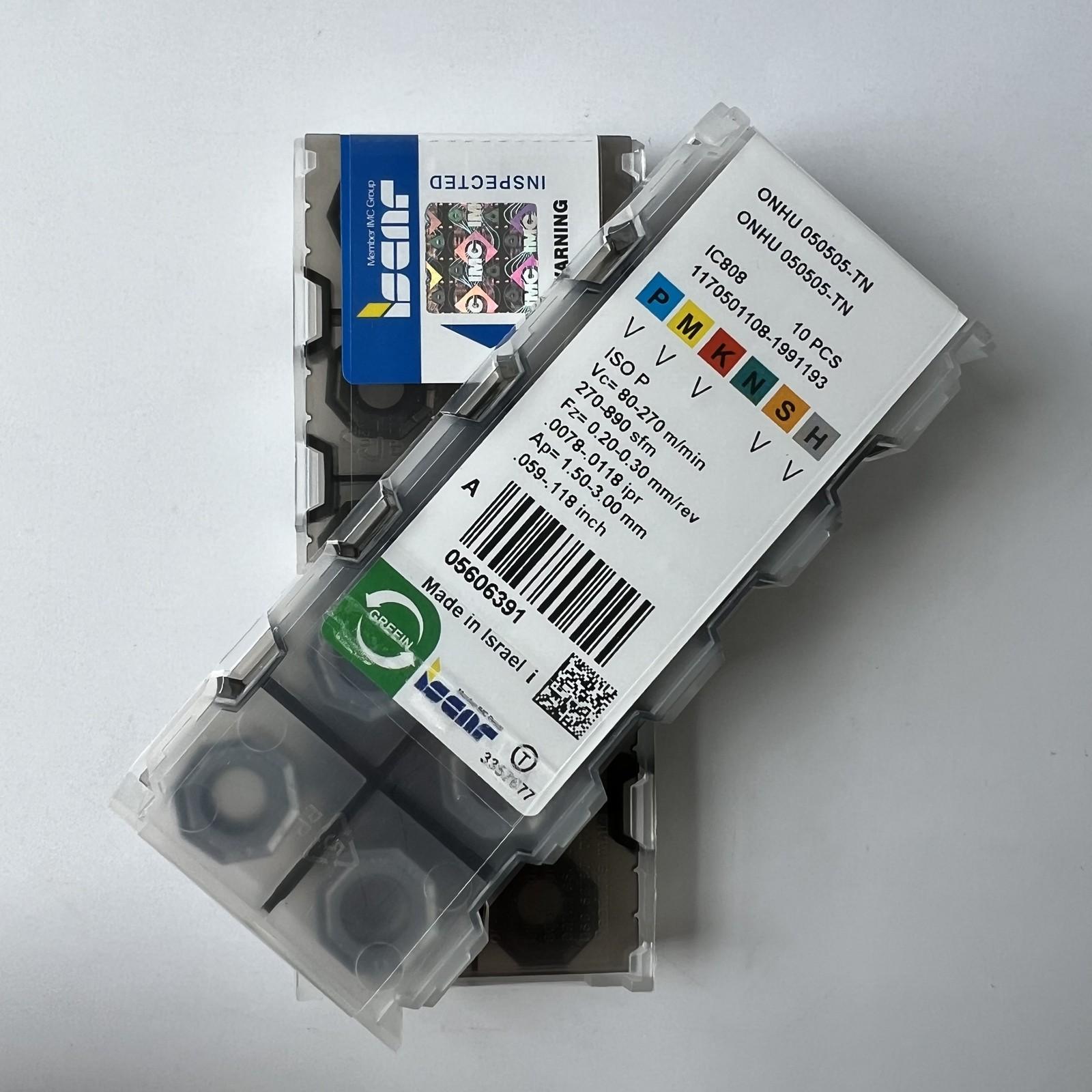 

ISCAR / ONHU050505-TN IC808 / Industrial indexable Carbide Inserts 10 Pcs