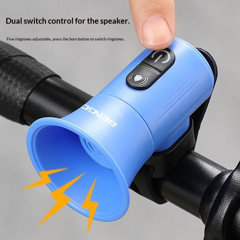 1Piece Bicycle Electronic Horn Loud Warning Sound Waterproof Suitable For Road And Mountain Bike