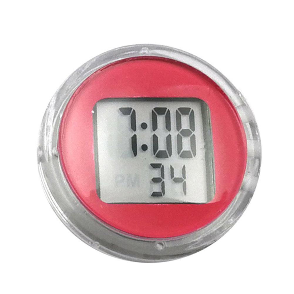 1Pc Mini Waterproof Motorcycle Bike Sticky Digital Display Clock Watch Motorcycle Decoration Auto Car Interior Accessories