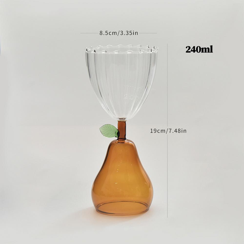 

Cocktail Glasses Champagne Stem Cup Aesthetic Fruit Base Tall Stem Glasses for Kitchen Gathering Beer Wine Party Wedding 240ml
