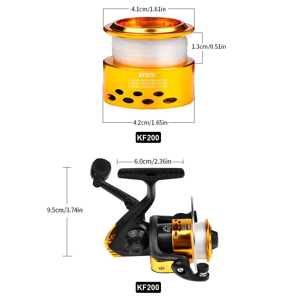 Spinning Fishing Reels 5.2:1 Wheel Plastics Ice Fishing Reel for Lure with Line Vessel Bait Casting Flying Fishing Trolling 260319